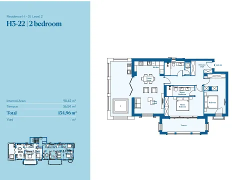 Sale, two bedroom apartment, 135m², Luštica Bay, Tivat - image 11