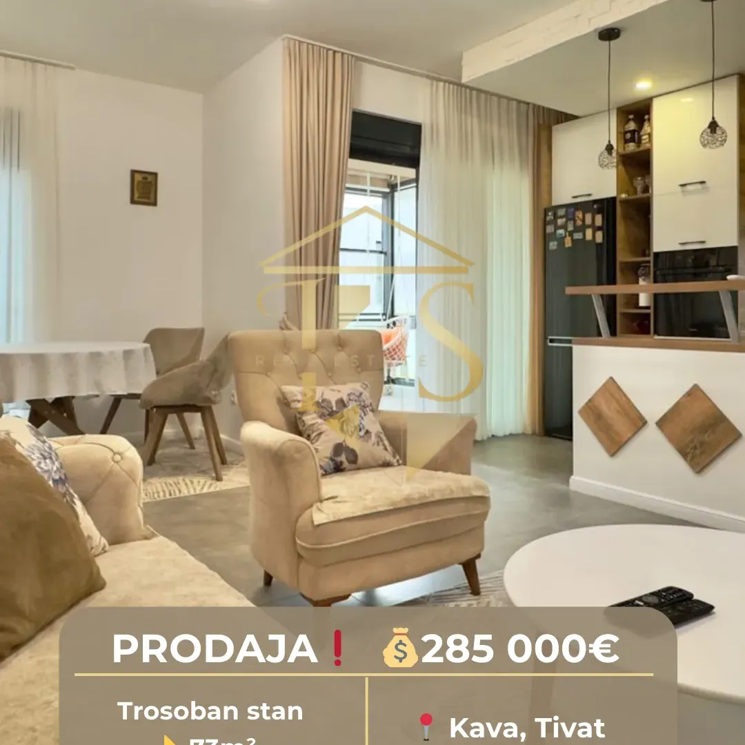 Prodaja, trosoban stan, 73m², Kava, Tivat