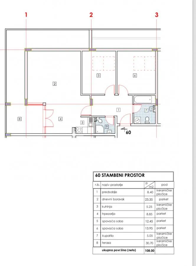 Prodaja, dvosoban stan, 108m², Budva, Crna Gora