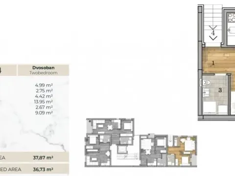 Sale, two bedroom apartment, 44m², Telep, Novi Sad Sve Podlokacije - image 14