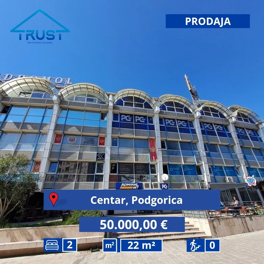 Sale, office space, 22m², Centar, Podgorica