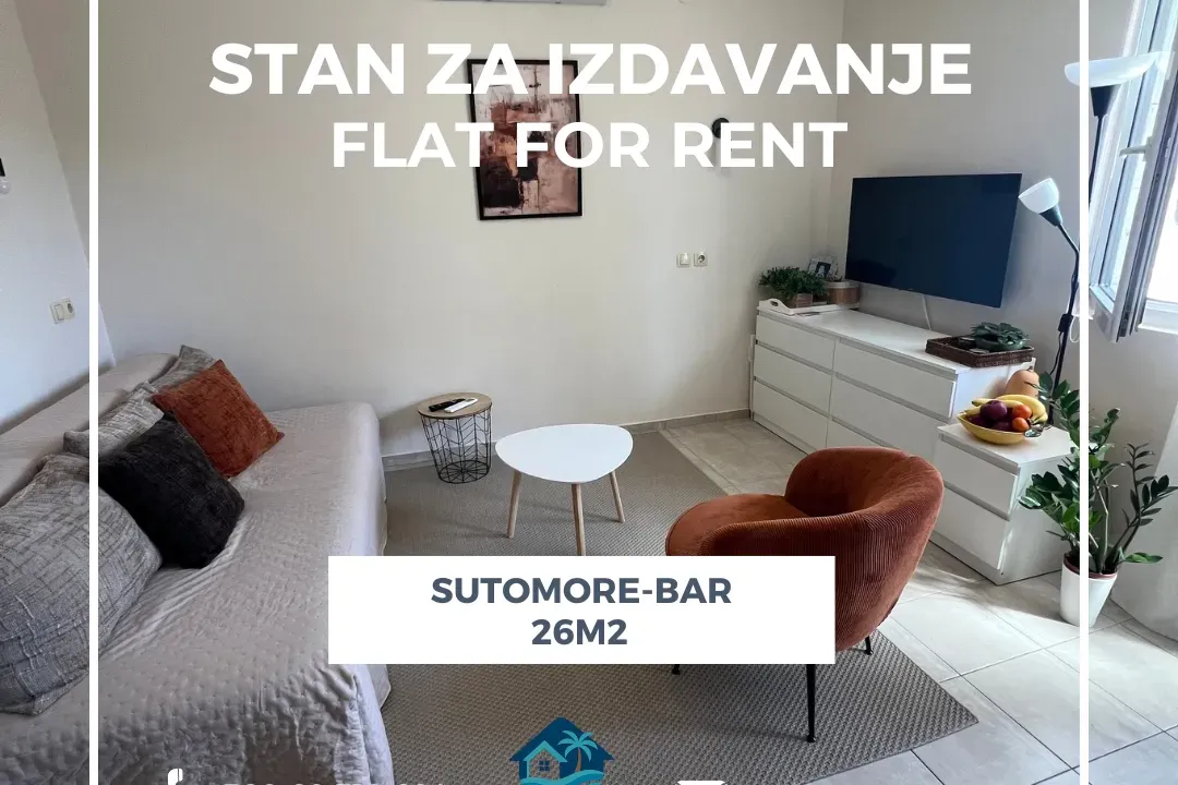 Izdavanje, stan, 26m², Sutomore, Bar