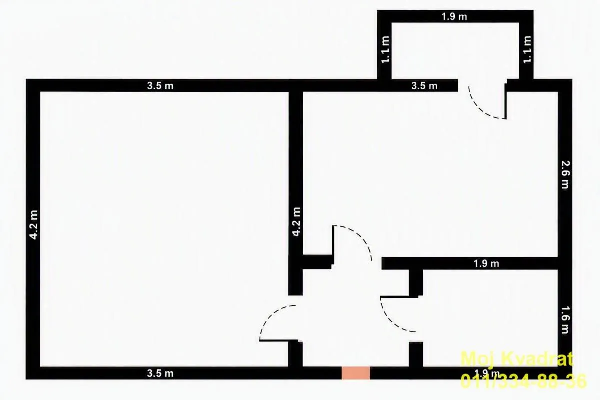 Floor plan of the property showing room dimensions.
