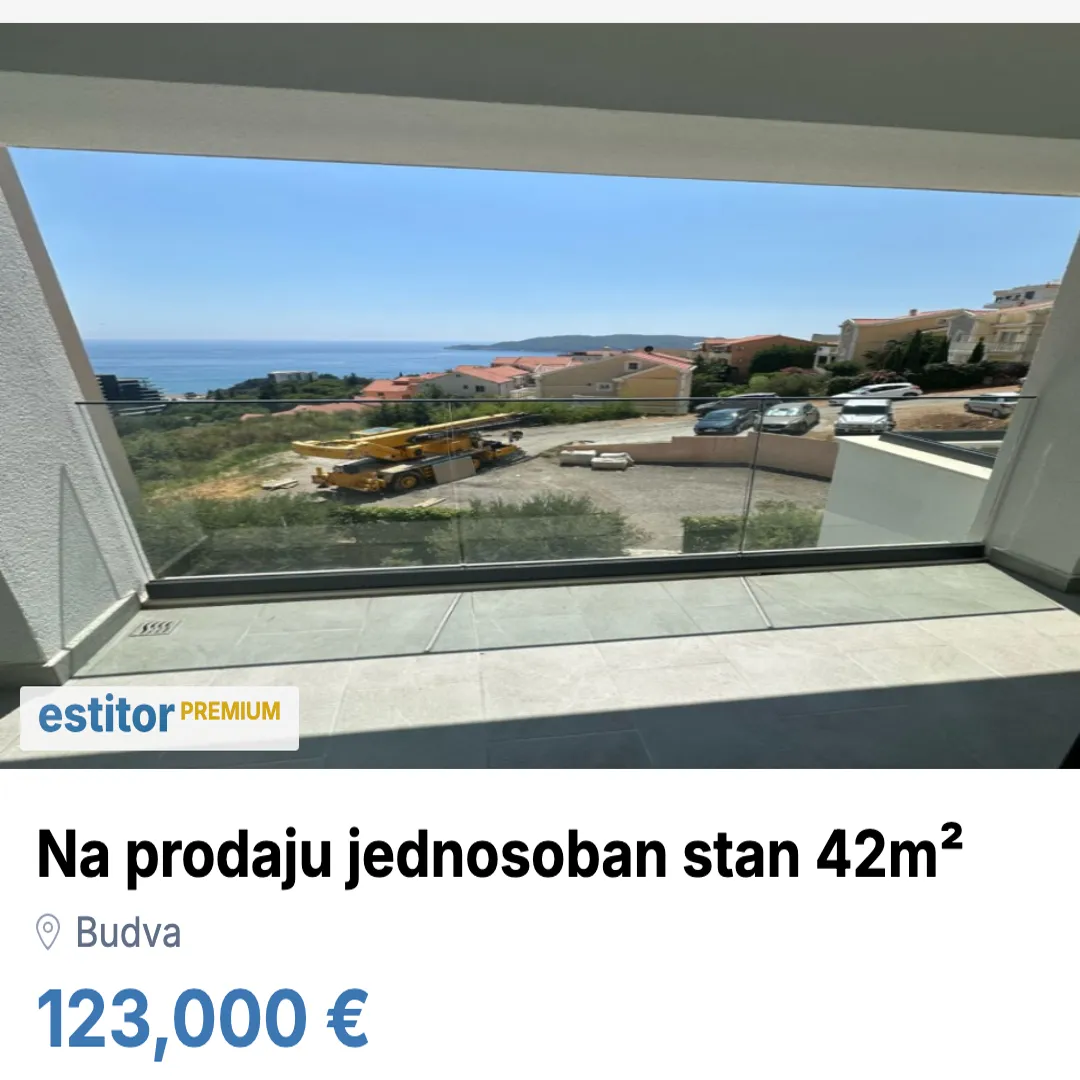Prodaja, jednosoban stan, 42m², Budva, Crna Gora