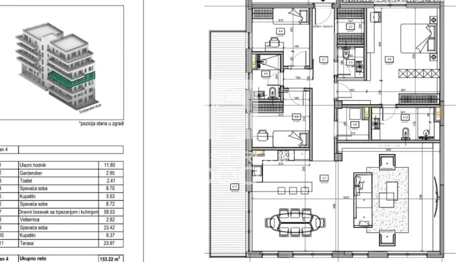 Prodaja, četvorosoban stan, 153m², Vračar Hram, Vračar Sve Podlokacije
