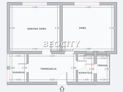 Sale, two bedroom apartment, 60m², Gradska Bolnica, Zvezdara Sve Podlokacije - image 2