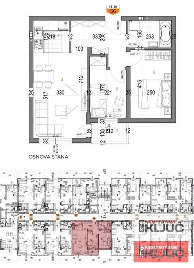 Sale, two bedroom apartment, 53m², Bulevar patrijarha Pavla, Novi Sad Sve Podlokacije