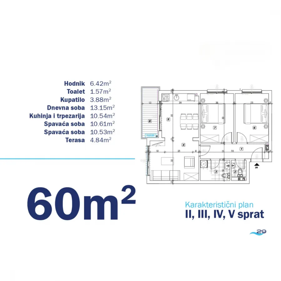 Sale, apartment, 60m², Bečići, Budva