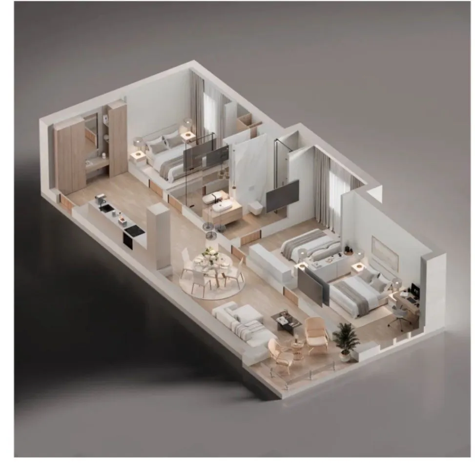 Sale, one bedroom apartment, 53m², Bečići, Budva