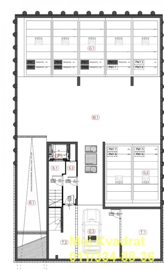 Sale, parking/garage, 11m², Crveni Krst, Beograd