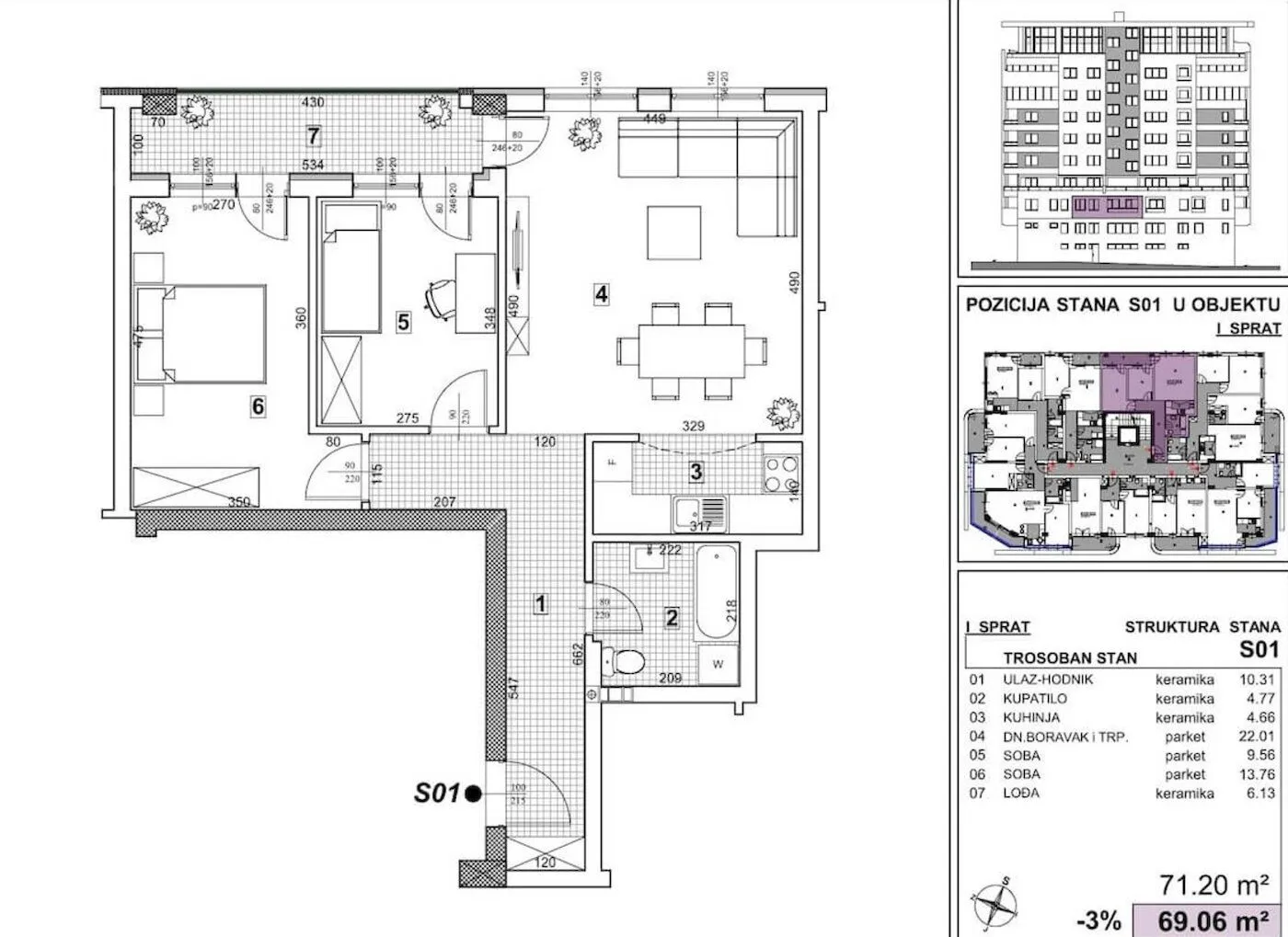 Prodaja, jednosoban stan, 69m², Telep, Novi Sad Sve Podlokacije