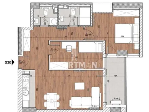 Sale, three bedroom apartment, 69m², Tošin bunar, Novi Beograd Sve Podlokacije - image 3
