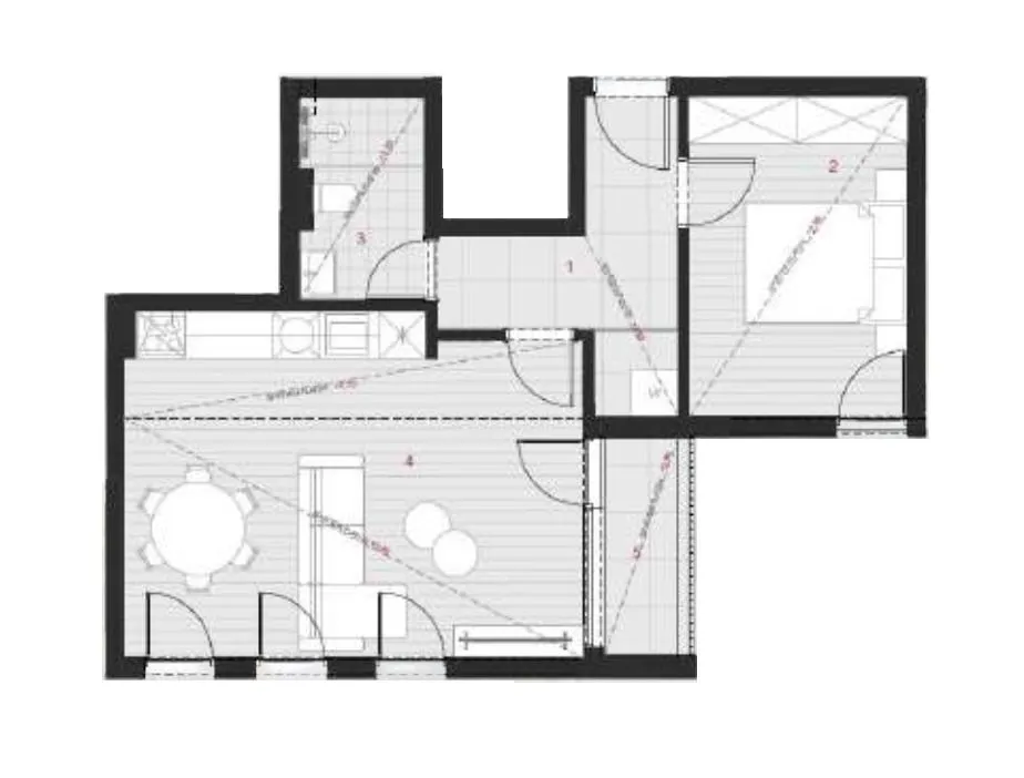 Sale, one bedroom apartment, 47m², Rozino, Budva