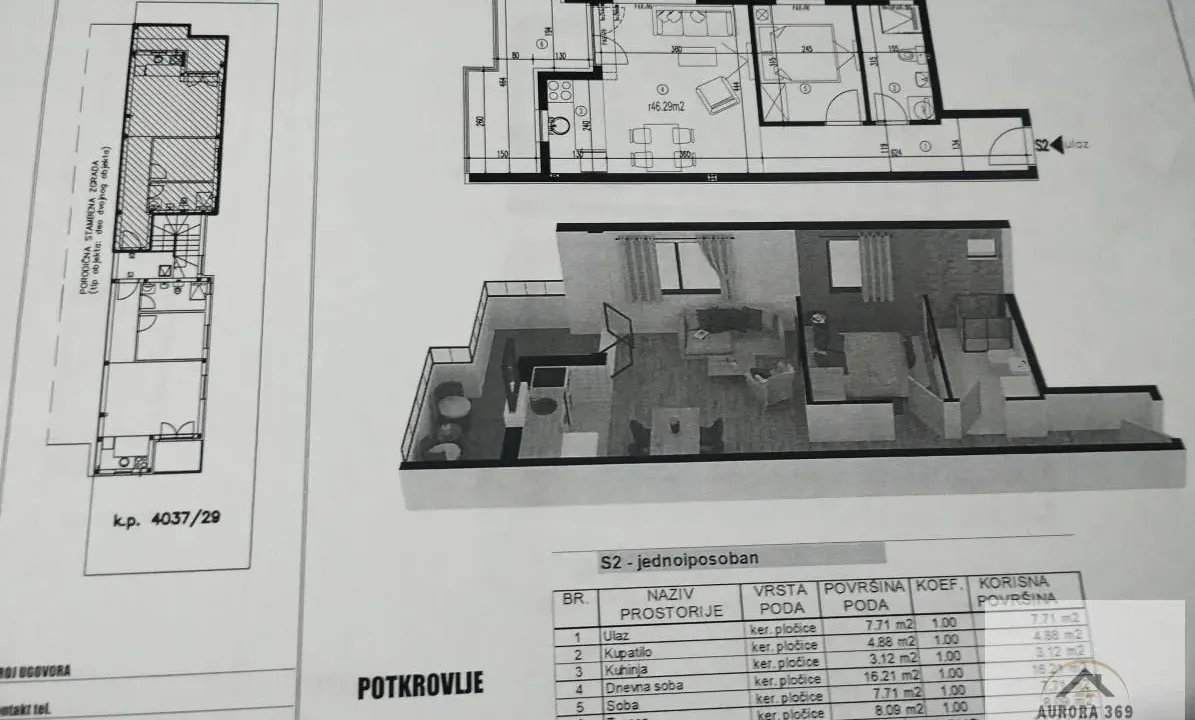 Prodaja, jednosoban stan, 46m², Veternik, Novi Sad Sve Podlokacije