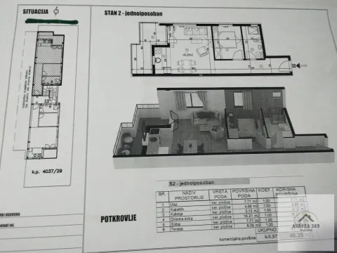 Sale, one bedroom apartment, 46m², Veternik, Novi Sad Sve Podlokacije