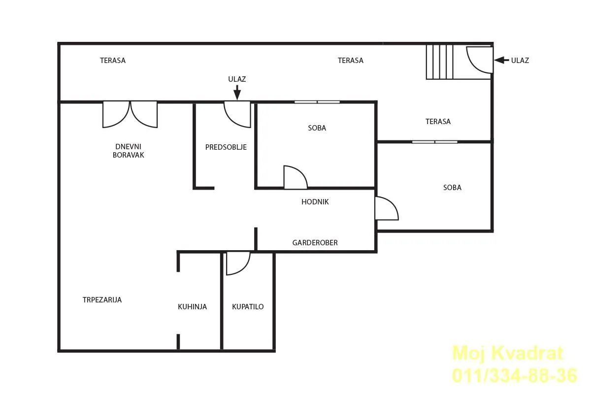 Prodaja, trosoban stan, 80m², Savski Venac, Beograd