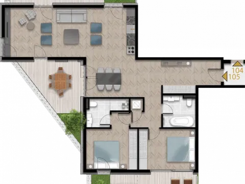 Prodaja, dvosoban stan, 125m², Tivat, Crna Gora - image 2