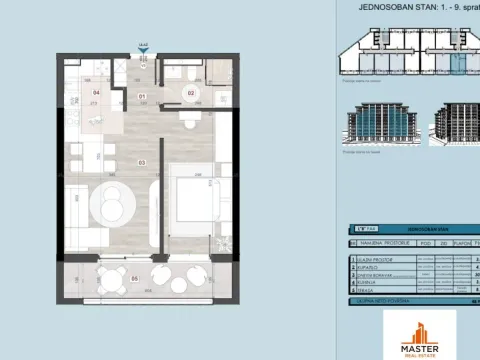 Sale, one bedroom apartment, 49m², Centar, Bar - image 9