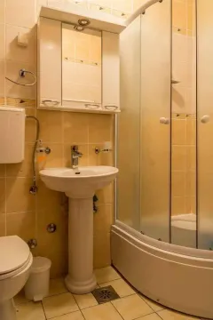Kupatilo sa tuš kabinom i umivaonikom. - image 43
