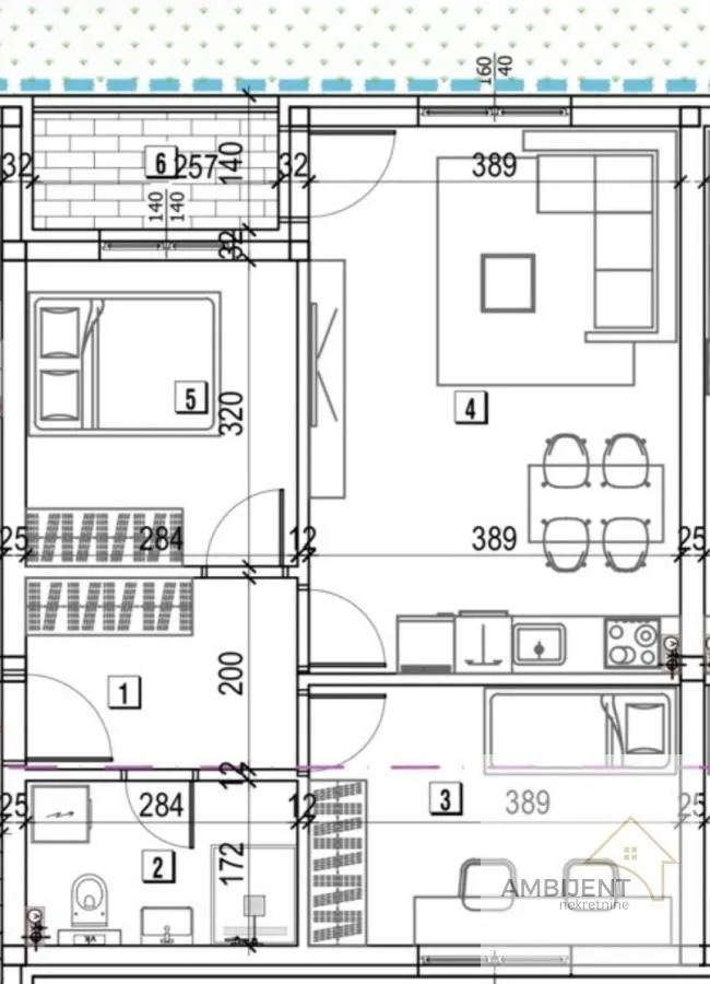 Sale, two bedroom apartment, 54m², Batajnica, Beograd