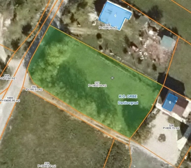 Prodaja, plac, 1802m², Grbe, Danilovgrad