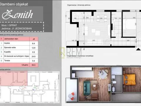 Prodaja, jednosoban stan, 53m², Momišići, Podgorica - image 6