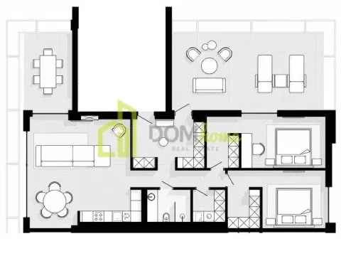 Sale, two bedroom apartment, 146m², Sveti Stefan, Budva - image 5
