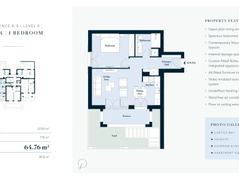Sale, one bedroom apartment, 65m², Luštica Bay, Tivat - image 2