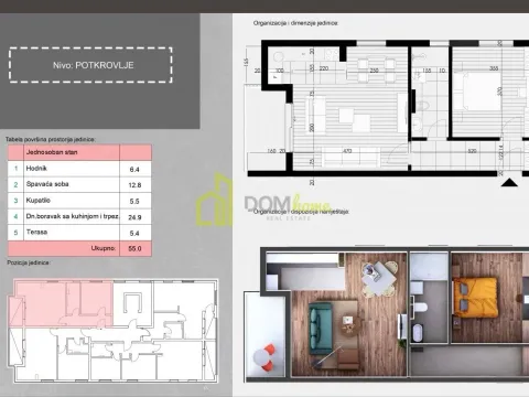 Prodaja, jednosoban stan, 55m², Momišići, Podgorica - image 5