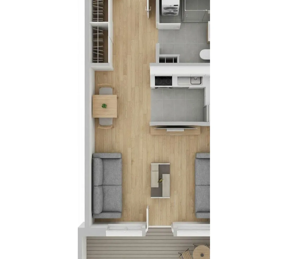 Sale, studio apartment, 32m², Kavač, Kotor