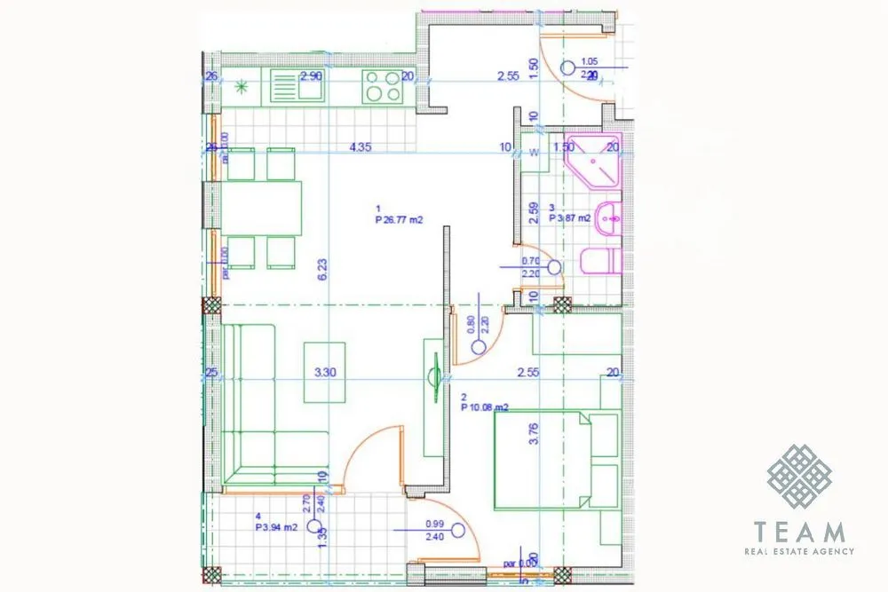 Prodaja, jednosoban stan, 45m², Central Point, Podgorica