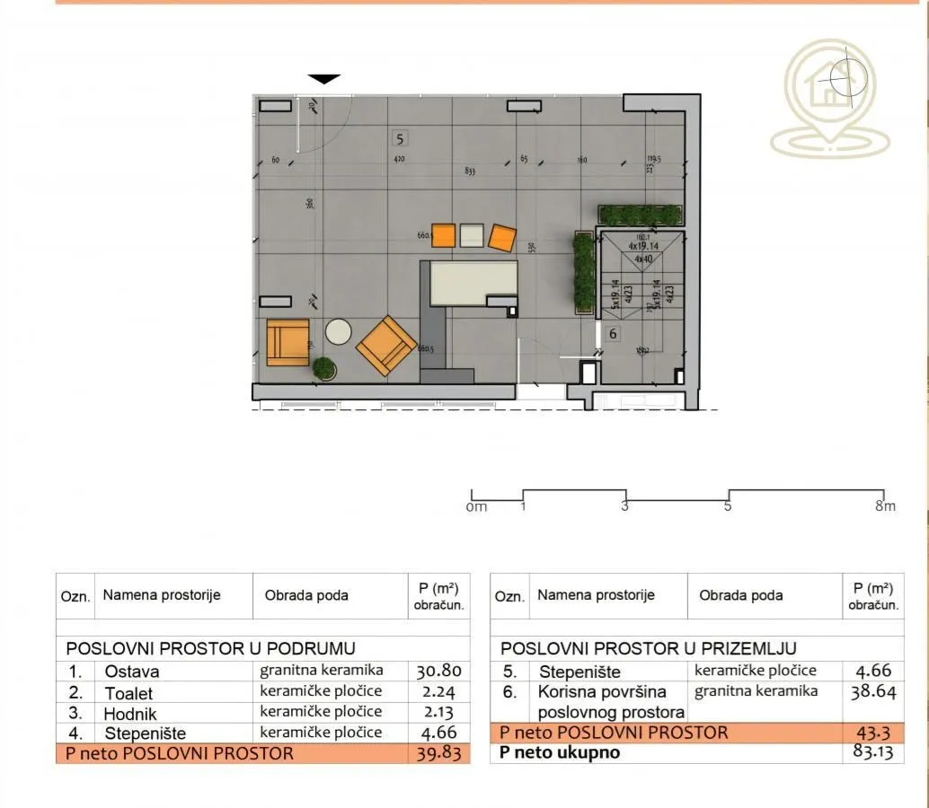 Sale, office space, 83m², Medijana, Niš