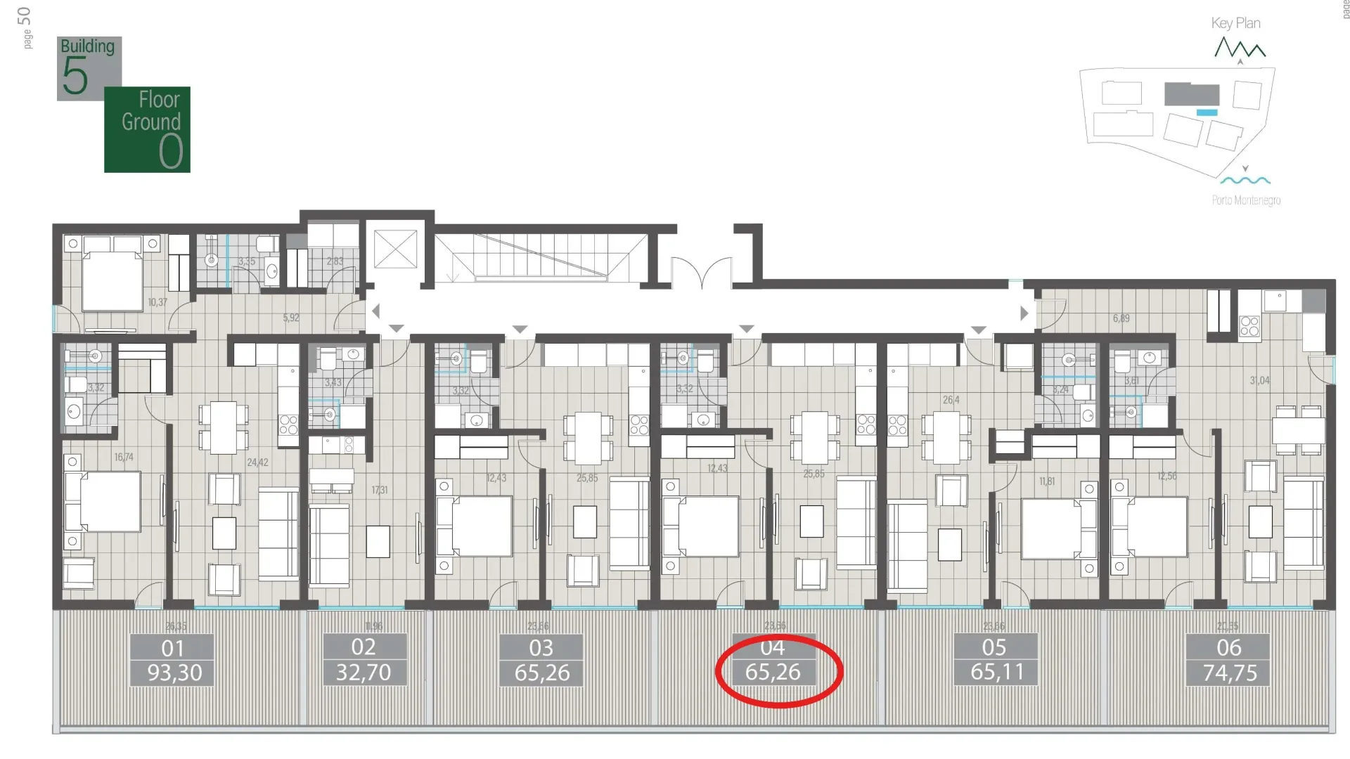 Sale, one bedroom apartment, 65m², Centar, Tivat