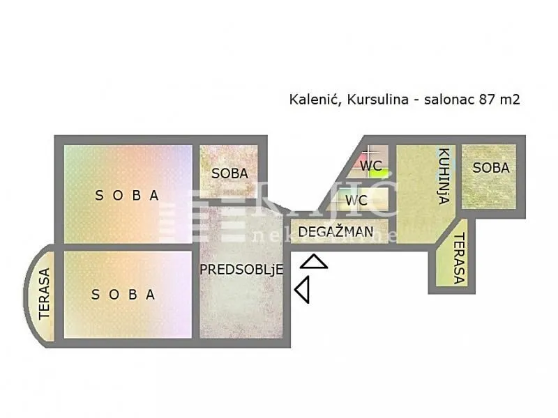 Floor plan showing the room layout.