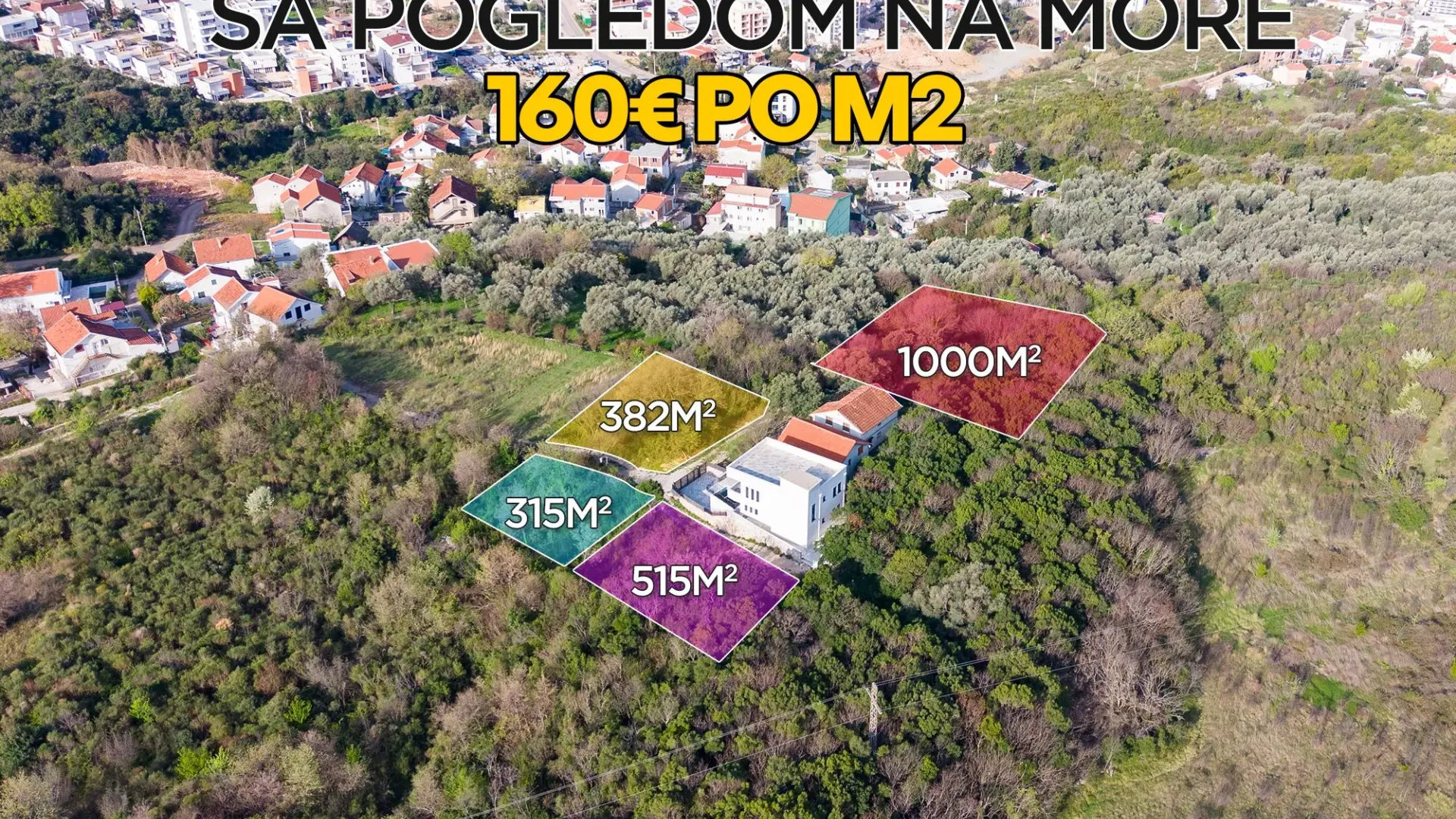 Prodaja, plac, 315m², Dobra Voda, Budva