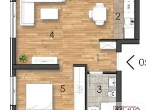 Sale, one bedroom apartment, 41m², Telep, Novi Sad Sve Podlokacije - image 1