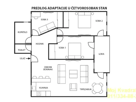 Sale, two bedroom apartment, 101m², Južni Bulevar, Vračar Sve Podlokacije - image 18