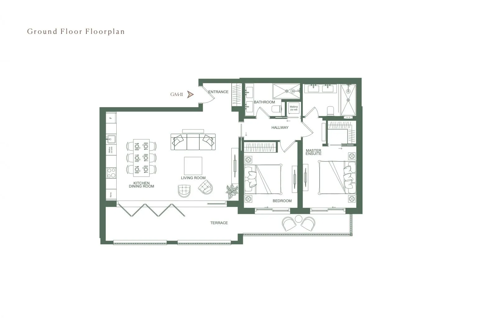 Prodaja, stan, 107m², Tivat, Crna Gora