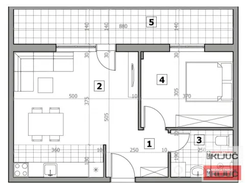 Sale, two bedroom apartment, 56m², Sremska Kamenica, Petrovaradin
