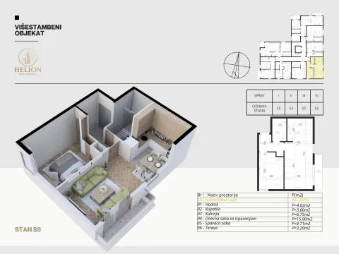 Prodaja, jednosoban stan, 42m², Podkošljun, Budva - image 6