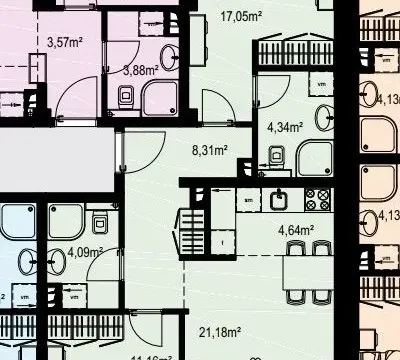 Sale, two bedroom apartment, 78m², Bečići, Budva - image 3