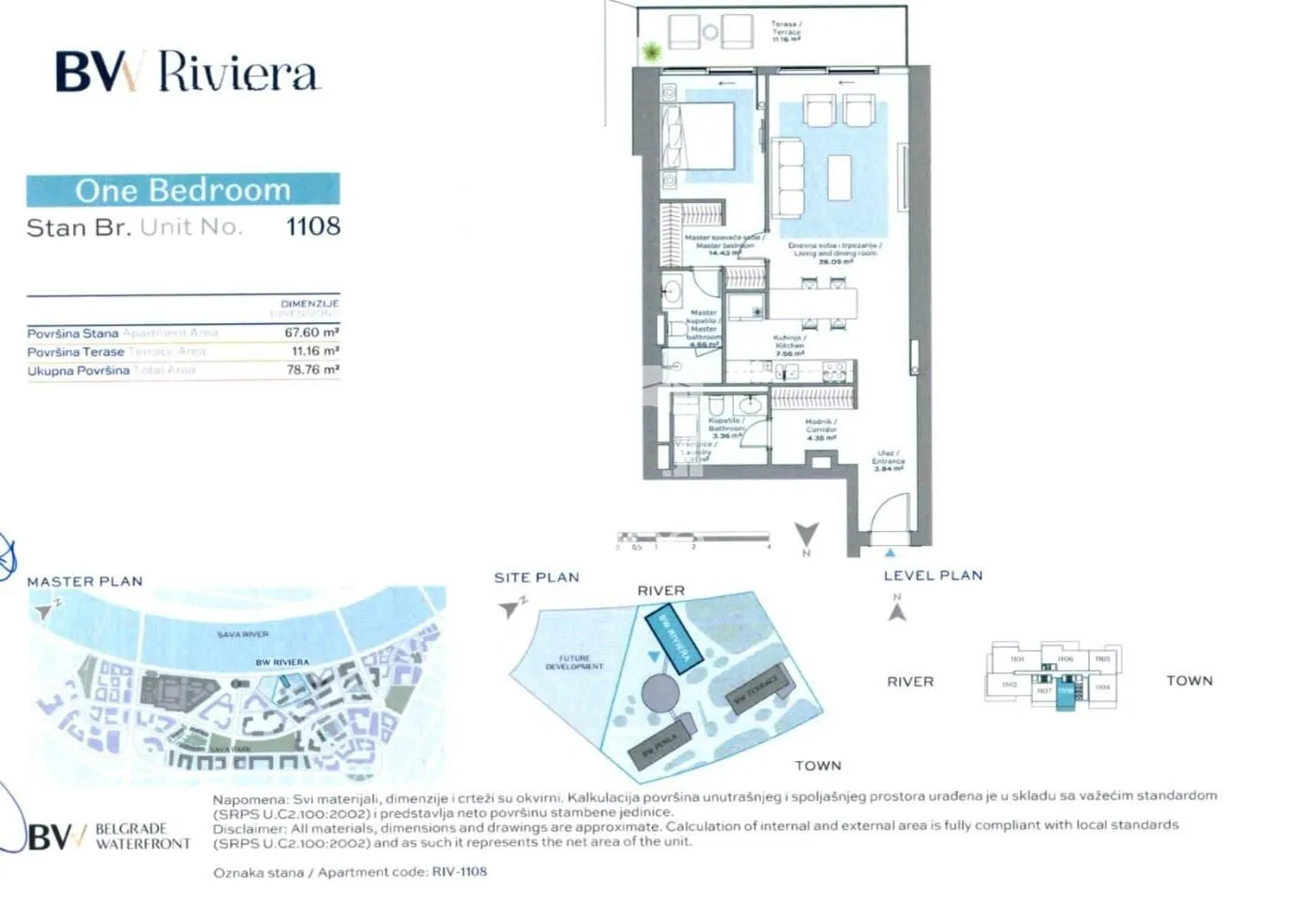 Sale, two bedroom apartment, 79m², Savski Venac, Beograd