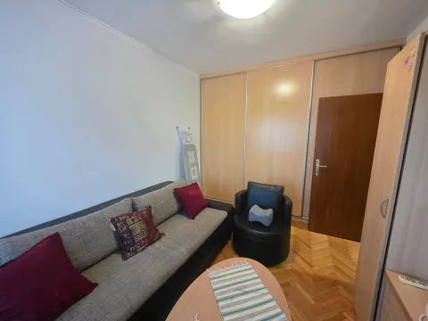 Dnevna soba sa garniturom, foteljom i drvenim podom. - image 13