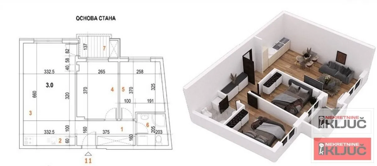 Prodaja, dvosoban stan, 54m², Bulevar patrijarha Pavla, Novi Sad Sve Podlokacije