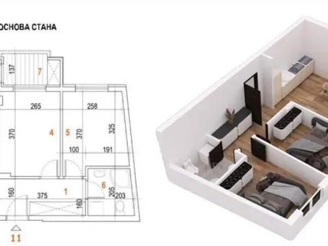 Sale, two bedroom apartment, 54m², Bulevar patrijarha Pavla, Novi Sad Sve Podlokacije