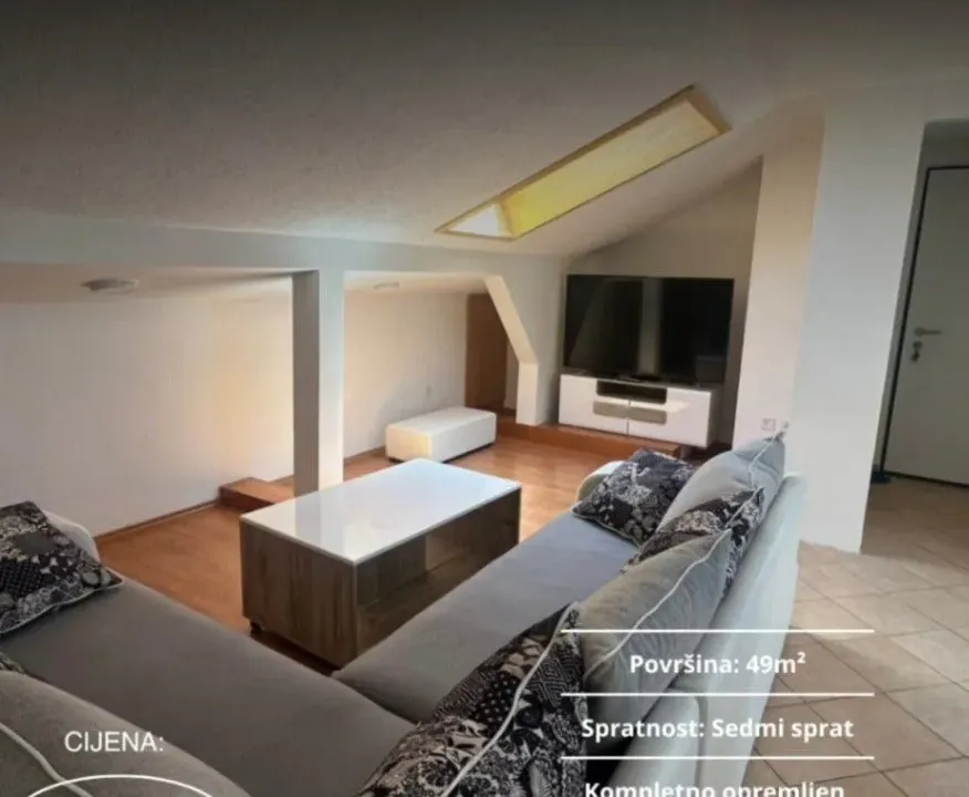 Prodaja, dvosoban stan, 49m², Stari Aerodrom, Podgorica