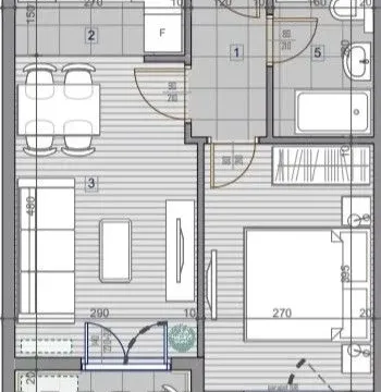 Prodaja, jednosoban stan, 38m², Stari Aerodrom, Podgorica - image 2