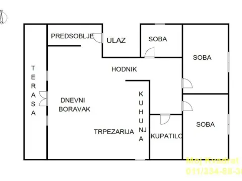 Sale, four bedroom apartment, 77m², Palilula Sve Podlokacije, Beograd - image 19