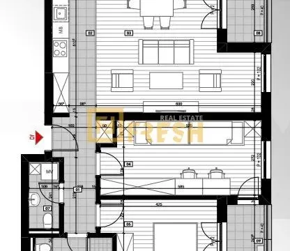 Sale, two bedroom apartment, 82m², Stari Aerodrom, Podgorica - image 5