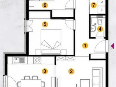 Prodaja, dvosoban stan, 85m², Porto Montenegro, Tivat - image 11